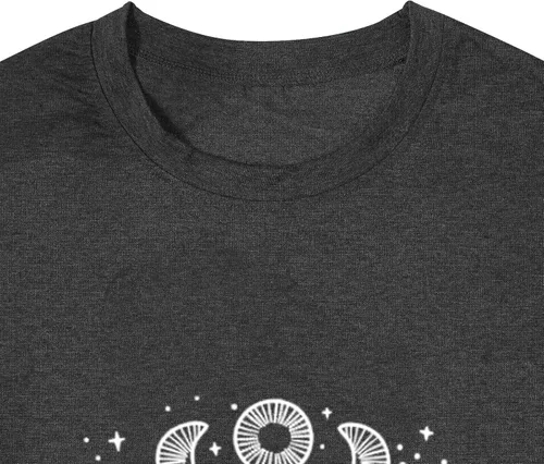 Vista 4 de Dapiaoliang Camiseta sin mangas con estampado floral y luna para mujer, diseño gótico y estético, para senderismo, aventura y naturaleza