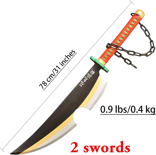 Vista 101 de SV Anime Demon Slayer Sword Katana 41 Inch Decorative Collectible Gift Cosplay Sword，Various Styles Available