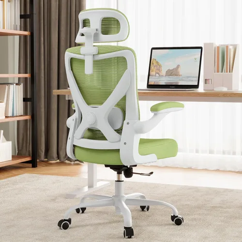 Vista 19 de Silla ergonómica de oficina: sillas de escritorio de oficina en casa con Beige