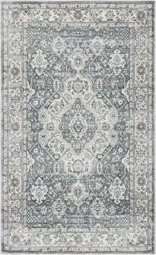 Vista 77 de SAFAVIEH - Colección Isabella, alfombra decorativa - 2'2" x 5', azul y crema, diseño oriental, no desprende pelusa y fácil cuidado, ideal para áreas