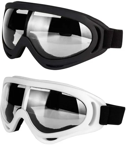 Vista 20 de LJDJ Gafas de motocicleta – Juego de 2 gafas – Dirt Bike ATV Motocross anti-UV ajustable para montar fuera de carretera protección combate táctico