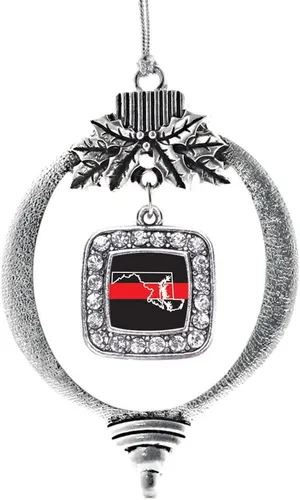 Vista 140 de Inspired Silver - Nana púrpura - Adorno de Navidad plateado - Adorno cuadrado para árbol de Navidad con circonita cúbica - Decoración colgante