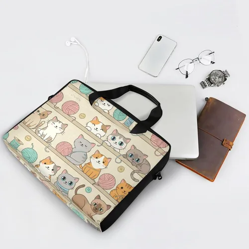 Vista 8 de MNSRUU Bolsa para portátil de 15,6 pulgadas Duck Rubber Laptop Maletín Bolsa