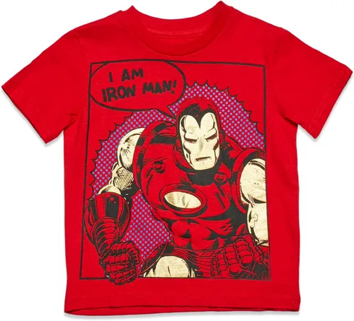 Vista 5 de Marvel 4 Pack Athletic T-Shirts Toddler to Big Kid Sizes (2T - 18-20)