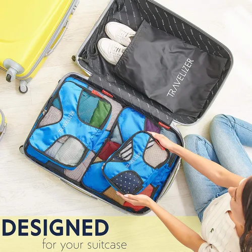 Vista 6 de Travelizer - Juego de 5 cubos de equipaje de viaje para bolsa y maleta