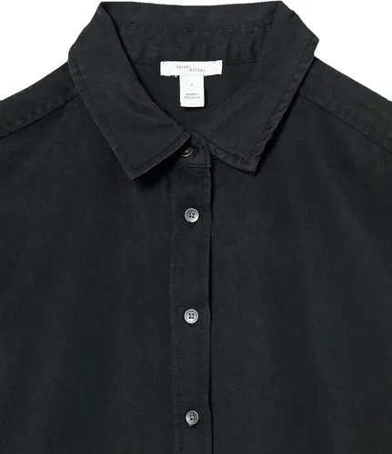 Vista 5 de Daily Ritual Camisa de manga corta extragrande Tencel para mujer