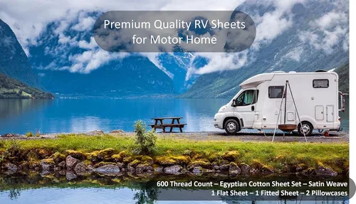Vista 2 de RV-Sheets - Juego de sábanas estrechas de 29.9 x 78.3 in, 600 hilos, 100% egipcias, autocaravanas, caravanas, caravanas, barcos, suaves, de lujo