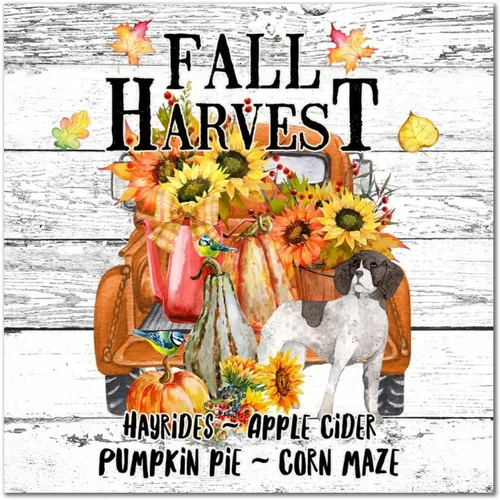 Vista 15 de Fall Harvest Sunflower American Bully - Cartel de madera retro de bienvenida para otoño, placa de pared de calabaza, granja, tablón de madera