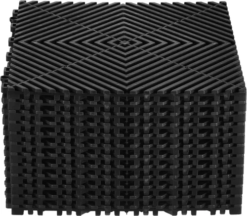 Vista 9 de VEVOR Tapete de Drenaje Entrelazado, Cojín Modular Entrelazado de 12" x 12", 12 Piezas de Tapetes de Drenaje de Empalme, Baldosa de Piso de Drenaje