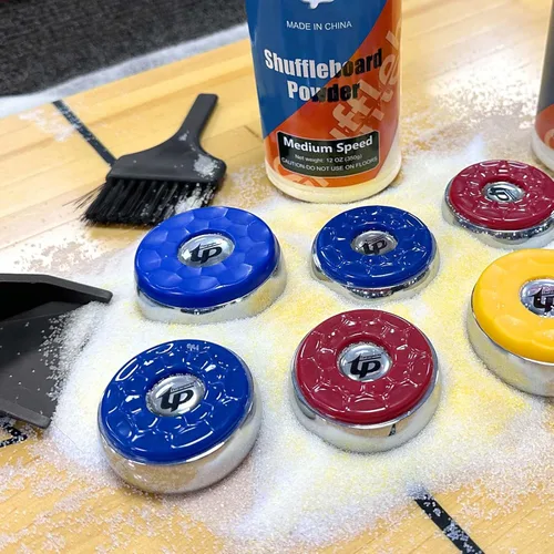 Vista 6 de Shuffleboard Sand Wax High/Medium Speed Shuffleboard Powder Set, Shuffleboard Sand with Mini Brush Set