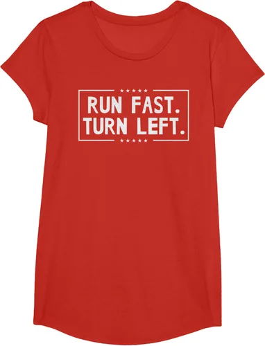 Vista 40 de Run Fast Turn Left - Camiseta para correr de pista y campo