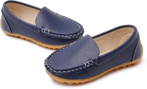 Vista 4 de RVROVIC Mocasines planos Oxford de piel sintética para niños y niñas (niño pequeñoniño pequeño)