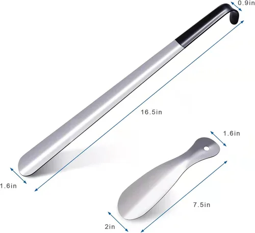 Vista 2 de BOOMIBOO 2 bocinas para zapatos, bocina de zapatos de 16.5 pulgadas de largo para uso doméstico, bocina de zapatos de 7.5 pulgadas para viajes