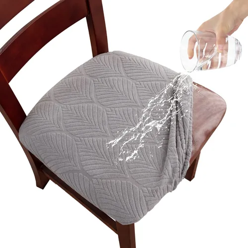 Vista 12 de Gute Fundas para Asiento de Silla, Funda de Silla de Ante con Cintas Elásticas y Botón, Protectores de Silla Tapizada Desmontables y Lavables