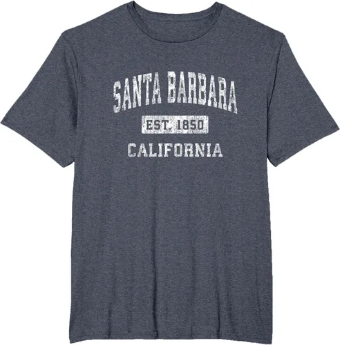 Vista 65 de Camiseta deportiva clásica de Santa Bárbara California CA, Negro, S