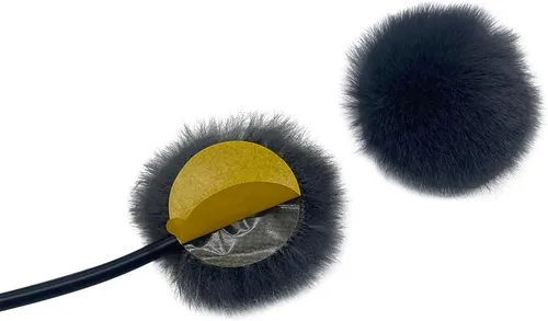 Vista 4 de Parabrisas Undercover Discos de piel reutilizables con adhesivos para Lavalier Micrófono Pop Fliter (negro)