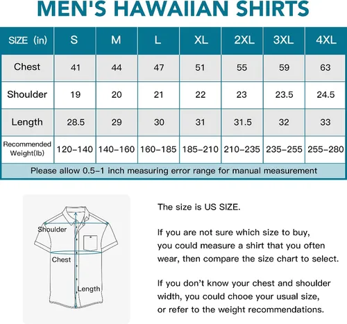 Vista 6 de BOJIN Camisas hawaianas de manga corta con botones para hombre, camisas casuales de verano, estampado floral tropical, camisas de playa Aloha