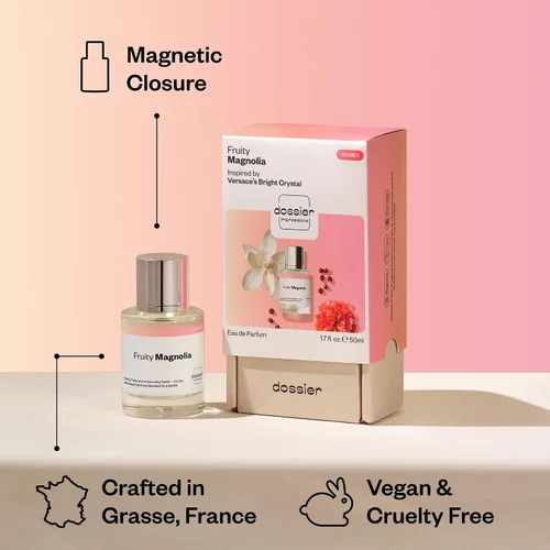 Vista 5 de Dossier - Fruity Magnolia - Eau de Parfum - Inspirado en Vers. Bright Crystal - Perfume de lujo - Sin parabenos - Vegano - Para mujeres - Fragancia