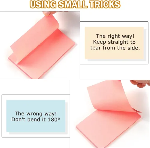 Vista 5 de Winner Aura Sticky Notes - Almohadillas autoadhesivas de colores brillantes de 3 x 5 pulgadas, 8 paquetes de 400 hojas Bloc de notas autoadhesivo
