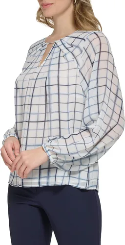 Vista 2 de Calvin Klein Blusa deportiva para mujer, combo blanco, S, Blanco (White Combo)
