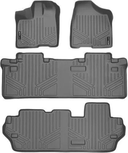 Vista 32 de MAXLINER - Juego de tapetes de piso de ajuste personalizado de 3 filas para Toyota Sienna 2011-2012