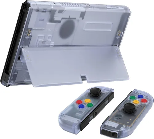 Vista 32 de eXtremeRate DIY Full Set Shell for Nintendo Switch OLED, Replacement Console Back Plate & Kickstand, Custom NS Controller Housing with Full Set
