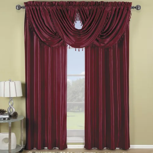 Vista 45 de Royal Hotel Bedding Soho - Cenefa con festón negro, patrón sólido de 35 x 30 pulgadas
