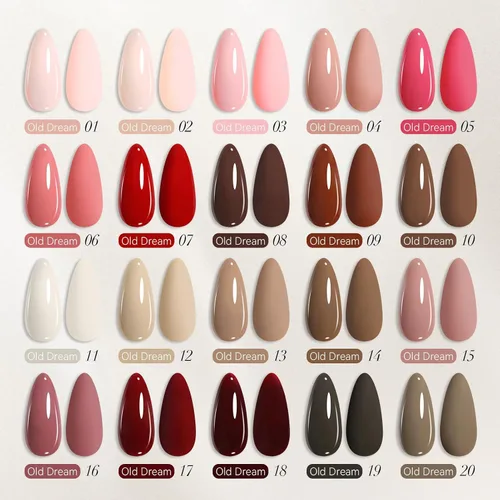 Vista 5 de Born Pretty Nude Pink - Juego de 23 esmaltes de uñas de gel, tonos de piel, marrón neutro Sueño viejo