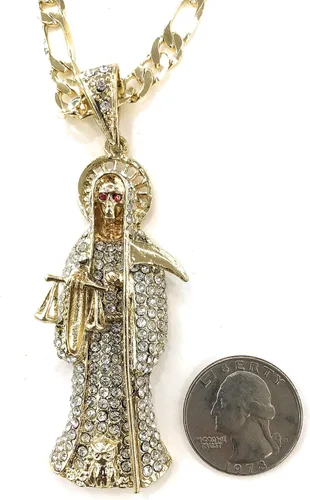 Vista 2 de Santa Muerte Juego de colgantecadena, Metal