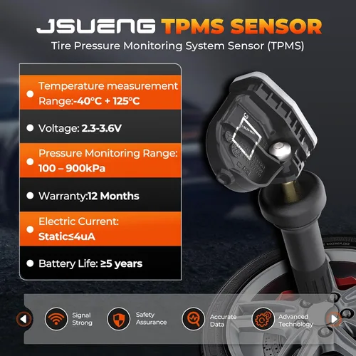 Vista 5 de Sensor TPMS, sistema de monitor de presión de neumáticos de 315 Mhz