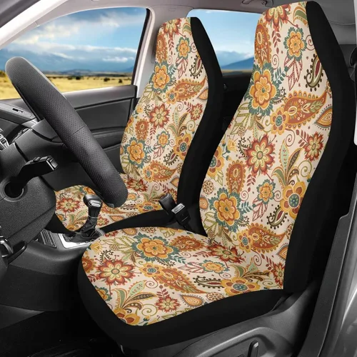 Vista 8 de Bulopur Fundas para asientos de coche negras y blancas con forma de murciélago, protector de asiento de coche universal, accesorios de coche