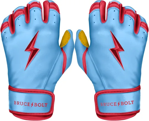 Vista 14 de BRUCE BOLT Signature Series - Guantes de bateo con puño corto, colección Signature Player, tallas para adultos y jóvenes