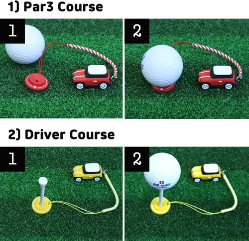 Vista 4 de 3D OM Percha para camisetas de golf, mini silicona con anillo guía, elegante y adorable (verde)