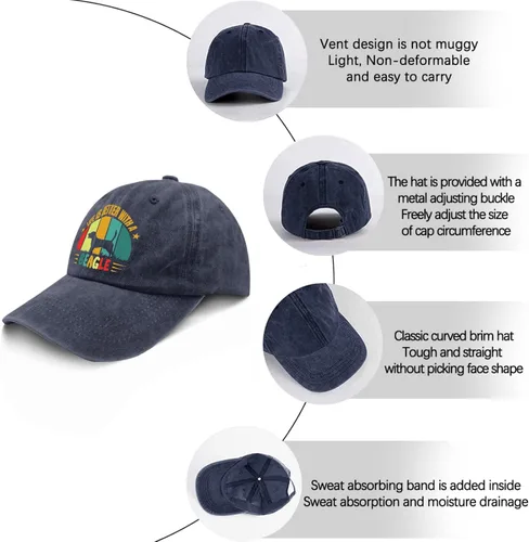 Vista 6 de Dad Hat Life is Better with a Beagle Dad Hat for Men Vintage Denim Hats Adjustable