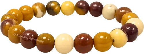 Vista 669 de Amazing Gemstone Crystal Bracelet for Women Men's Gifts - Protection Healing Crystal Bracelet - 8mm Gemstone Beaded Stretchable Bracelet Pulseras