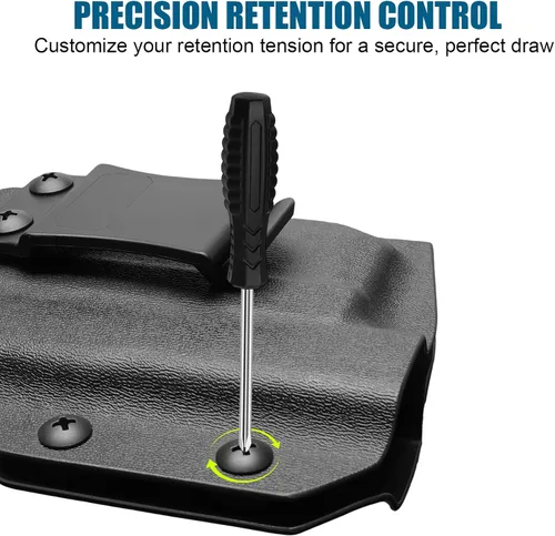 Vista 5 de IWB Kydex Holster for Taurus G3C/ G2C/ G3C Toro/ G2S/ PT111/ PT140 w/Olight Baldr S/Baldr Mini/Baldr RL Mini, Optic Cut, Adj. Retention & Cant