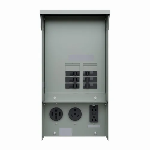 Vista 2 de Siemens TD137US Talon Panel de toma de corriente temporal con un receptáculo de 20 (clasificación 5-20R2GFI) y un receptáculo de amplificador de 30