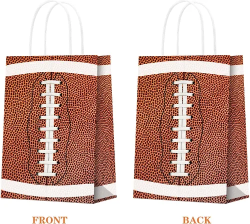 Vista 4 de BCHOCKS 16 bolsas de fiesta para fiestas de fútbol, bolsas de fiesta de fútbol, bolsas de regalo, bolsas de papel para dulces para niños, niñas