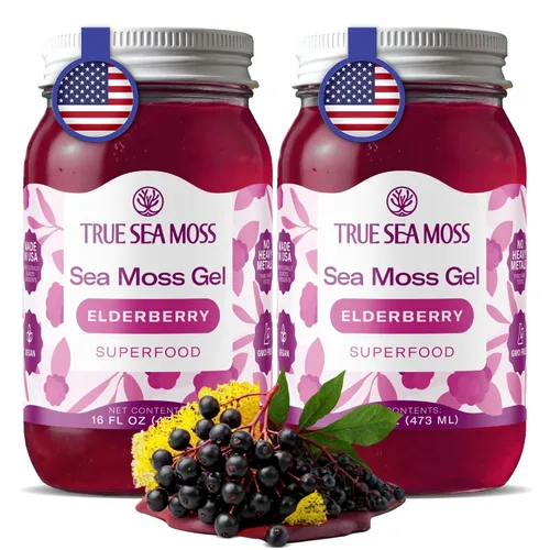 Vista 17 de TrueSeaMoss Gel de musgo marino – hecho en EE. UU. – Musgo marino silvestre, frutas y verduras en frasco – Manzana/Canela, paquete de 1