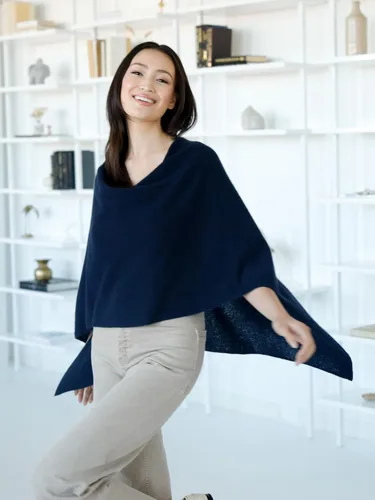 Vista 7 de CLAUDIA NICHOLE by Alashan Poncho estilo vestido, 100% cachemira