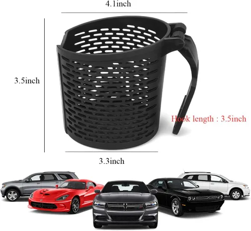 Vista 2 de Ohleats Portavasos para asiento trasero de automóvil, soporte de bebida para asiento trasero de automóvil montado en suspensión de 3.35 pulgadas