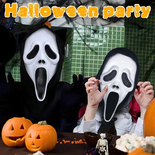 Vista 5 de Halloween Horror Mask, Scary Skull Full Head Mask, Scary Ghost Mask, Creepy Mask Suitable for Masquerade Party Props
