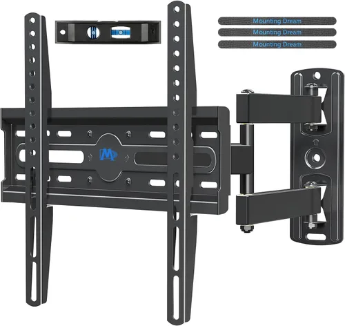 Vista 12 de Mounting Dream Soporte giratorio e inclinable para TV con certificación UL para la mayoría de televisores de 13 a 42 pulgadas, soporte de pared