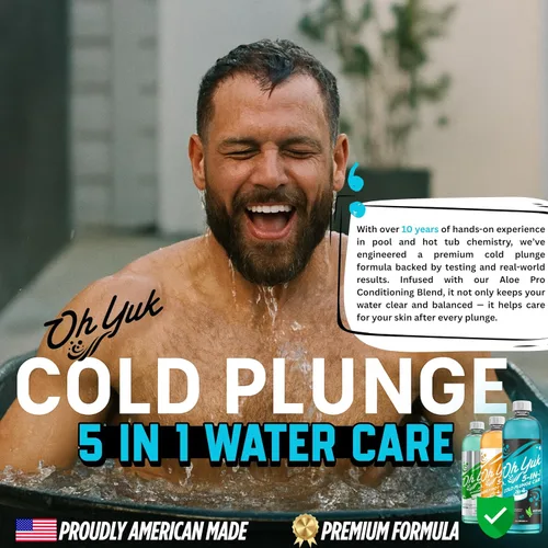 Vista 9 de Oh Yuk Tratamiento de agua fría 5 en 1 – Limpiador, clarificador, acondicionador, combate los olores, desodoriza – Cuidado de baño de hielo y bañera
