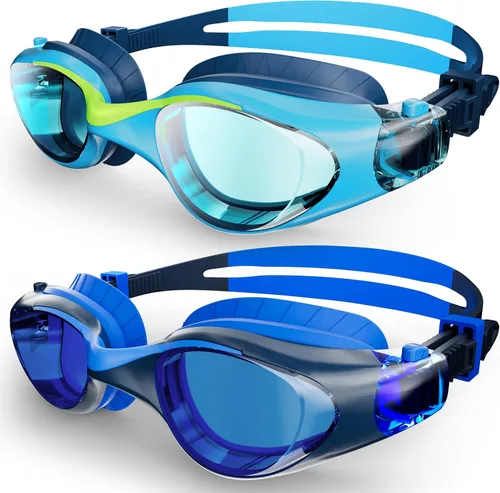 Vista 21 de Swim Goggles for Kids 6-14, Anti-Fog UV Protection Clear Swimming Goggles, Leakproof Pool Swim Goggles for Boys Girls