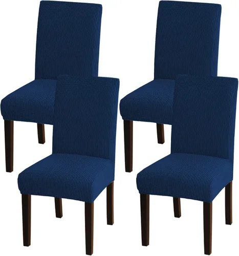 Vista 29 de Turquoize - Juego de 2 fundas elásticas para sillas de comedor, fundas lavables removibles para sillas de comedor, fundas de asiento para sillas