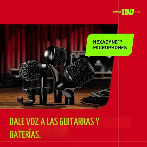 Vista 4 de Shure Nexadyne 6 Micrófono para Tom/Caja con Tecnología Revonic - Micrófono Dinámico Supercardioide para Rendimiento Profesional, Aislamiento