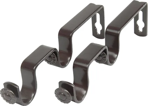 Vista 2 de Rod Desyne Par de soporte doble de 3/4", latón antiguo, 2 piezas Latón envejecido