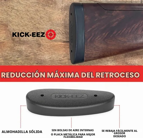 Vista 2 de KICK-EEZ Almohadilla de retroceso multiuso para amolar para ajustar, almohadilla de culata Sorbothane para escopetas y rifles, fabricada en Estados