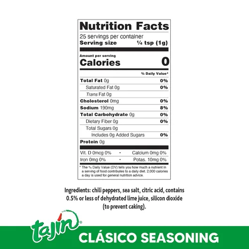 Vista 2 de Tajín Classico - Paquete de 25 sobres de 0.88 oz (paquete de 8)